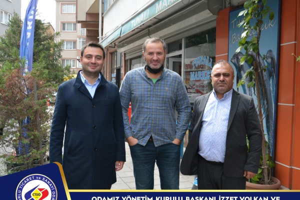Odamız Yönetim Kurulu Başkanı İzzet Volkan ve Yönetim Kurulu Üyesi Ertuğrul Adıgüzel, Tunalı Balıkçılık - Zafer Tunalı´ya Ziyarette Bulundu