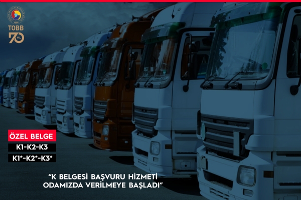 K Belgeleri Artık Çorlu TSO´dan Alınacak