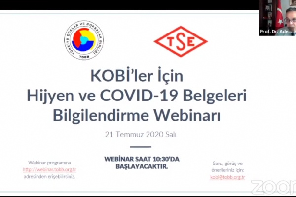 Üyelerimize Yönelik Olarak Hijyen ve COVID-19 Belgeleri Semineri İnteraktif Olarak Gerçekleşti