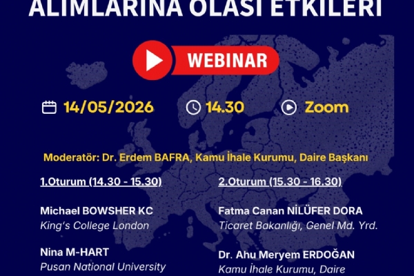 Made in Europe S�recinin Kamu Al�mlar�na Olas� Etkileri Webinar� Daveti Hak.