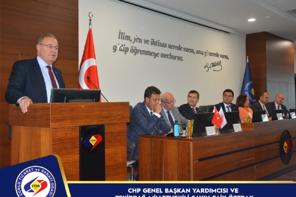 CHP Genel Bakan Yardmcs Ve Tekirda Milletvekili Sayn Faik ZTRAK Odamza Ziyarette Bulundu
