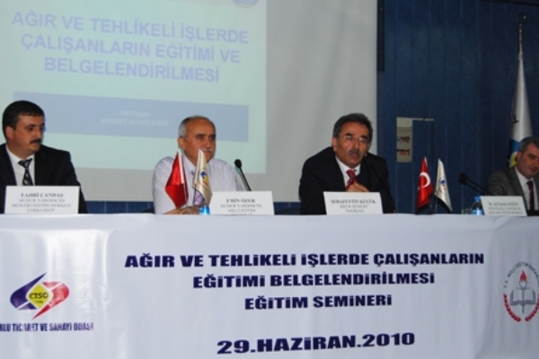 Çorlu TSO "Ağır ve Tehlikeli İşlerde Çalışanların Eğitim ve Belgelendirilmesi" Eğitim Semineri Gerçekleştirildi