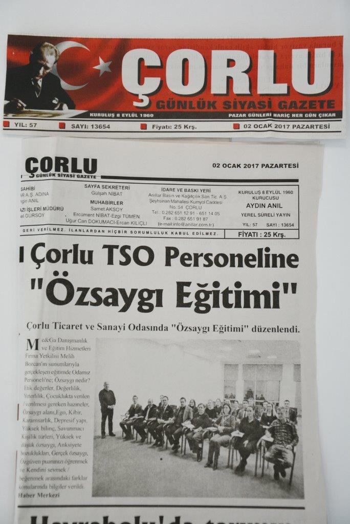 Çorlu TSO Personeline Özsaygı Eğitimi - 2 Ocak 2017 - Çorlu